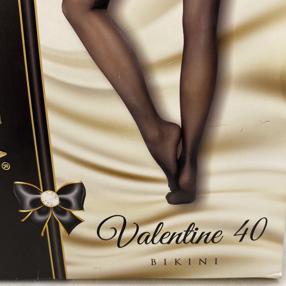 Mona Valentine 40 Bikini Woman’s Tights with Decorative Bikini Part Size 3-M - Picture 4 of 11